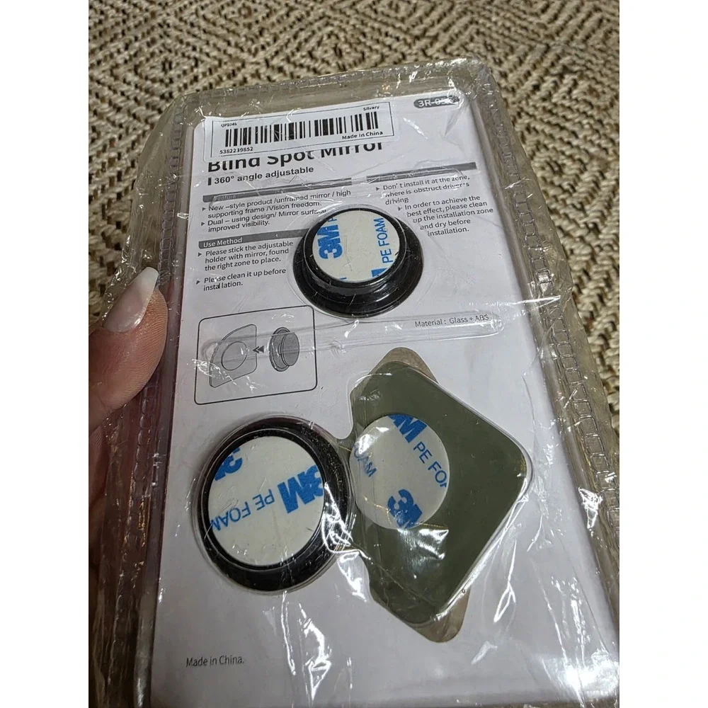 Blind Spot Mirror for Car (2 Pack) - HD Frameless Wide-Angle Convex Mirror for S